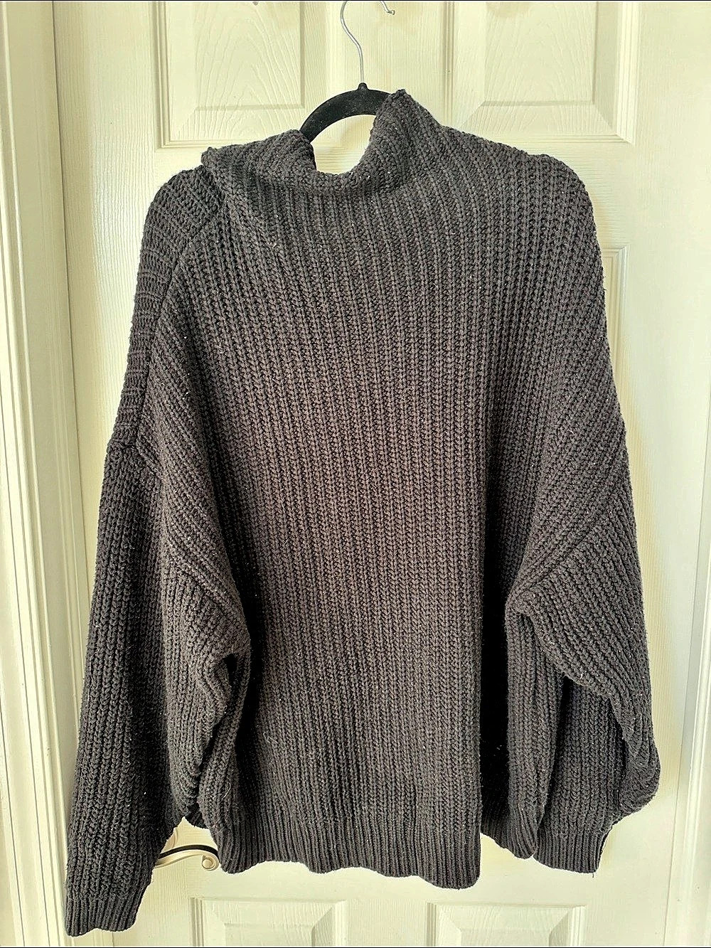 Free People Ottoman Slouchy Tunic Cowl Neck Gray Medium